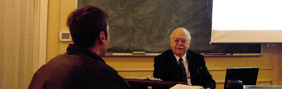 Prof Pfeiffer with seminary student